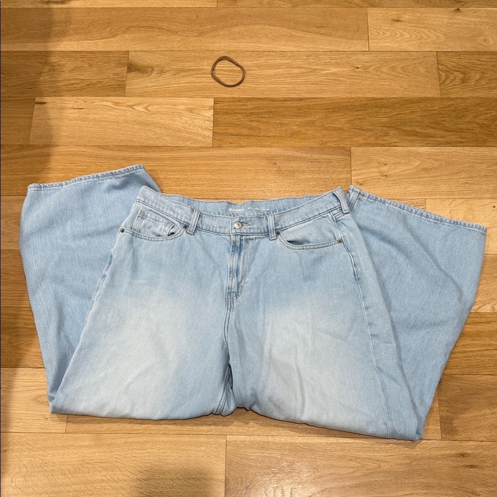 Old Navy Hugh Rise Baggy Wide Leg Jeans